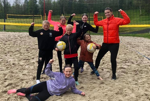 Skemmtilegar strandblaksfingar  sumar