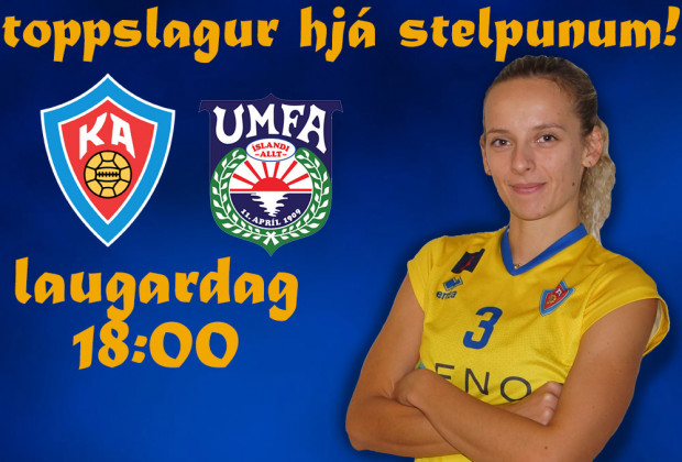 Stelpurnar me fullt hs fyrir toppslaginn