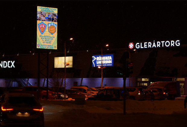KA og Glerrtorg  samstarf - leikir KA auglstir