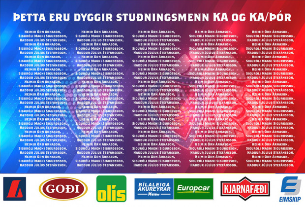 Stuningsmannaveggur KA og KA/rs