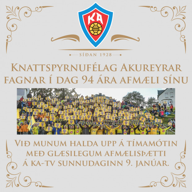 KA fagnar 94 ra afmli snu  dag