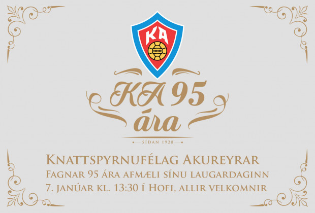 95 ra afmli KA  Hofi  laugardaginn