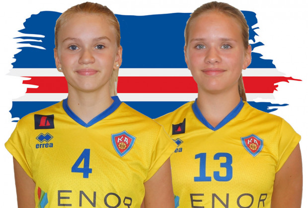 Auur og Rakel  lokahp U17