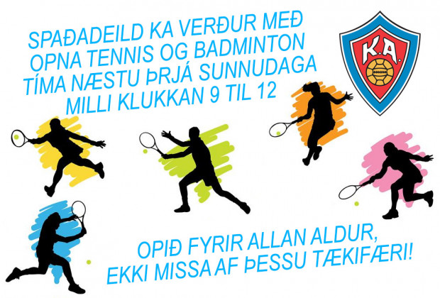 Komdu og prfau tennis og badminton