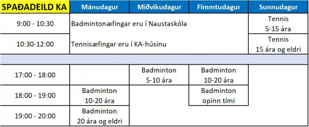 fingar Spaadeildar KA 2018-2019