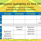 fingatafla Spaadeildar 2018-2019